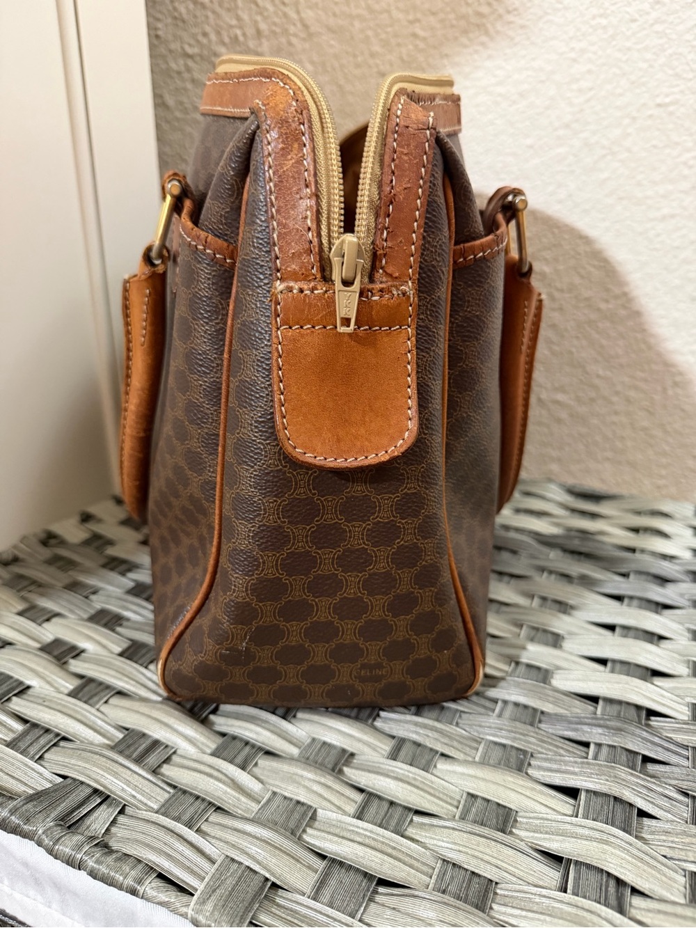 Vintage Celine Macadam Top Handle Satchel - Made in Italy - Picture 9 of 16